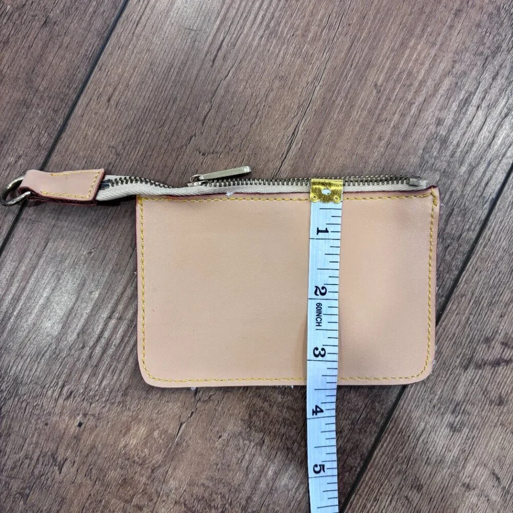 Louis Vuitton Interior Leather Key Pouch Holder Zipper 3.5